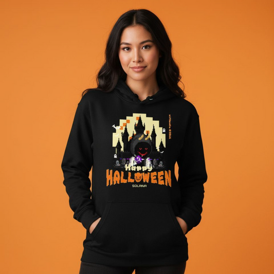 Pixel Moon Halloween Hoodie